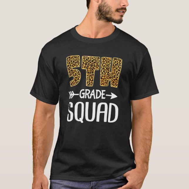 Camiseta Professor de 5 Grau Quinto Ciclo Leopardo (Frente)