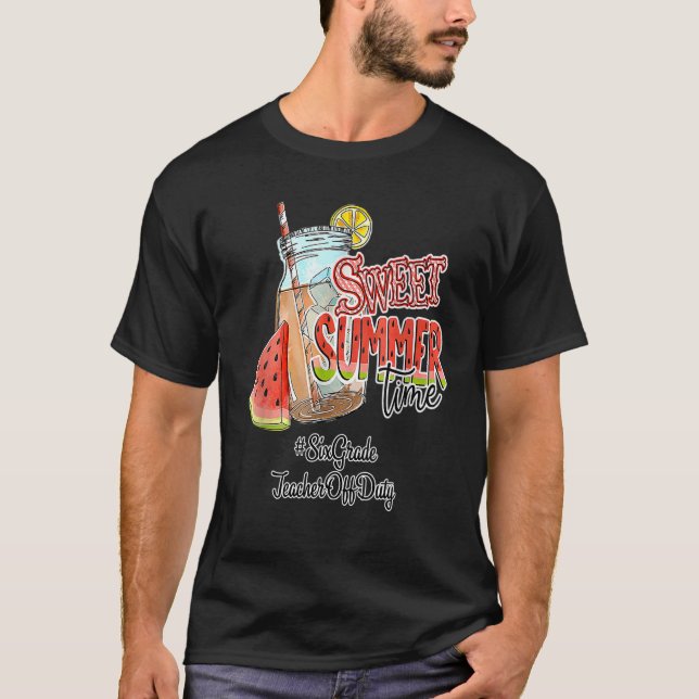 Camiseta Professor de 6 graus no período de serviço Verão B (Frente)