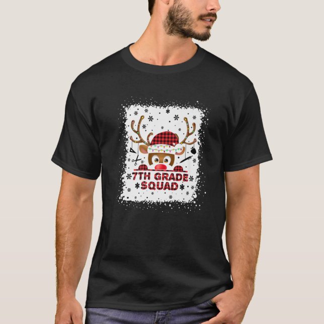 Camiseta Professor de 7 Graus de Esquadrão de Natal Reindee (Frente)
