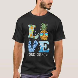Camiseta Professor de abacaxi do 3º grau Love Teacher Summ