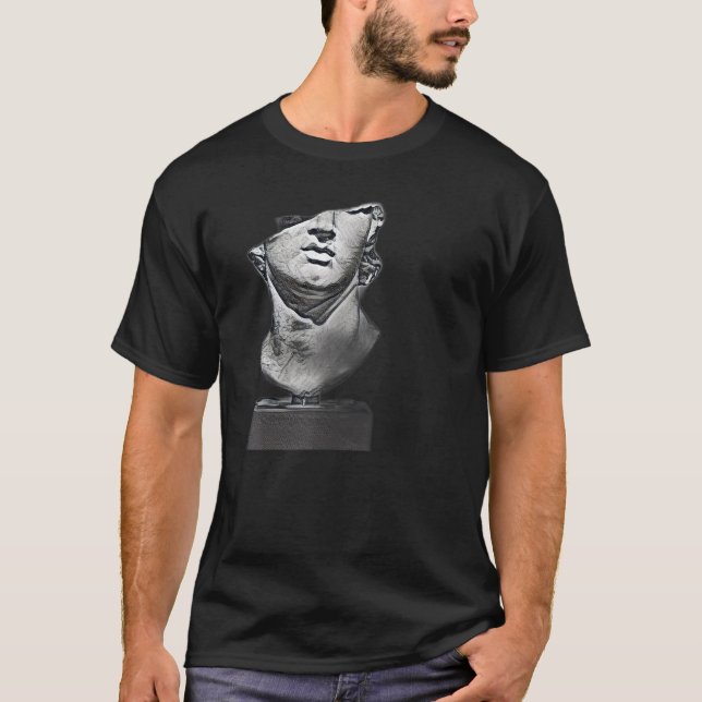 Camiseta Professor de Abstrato de Estátua Grego Aciente 14 (Frente)