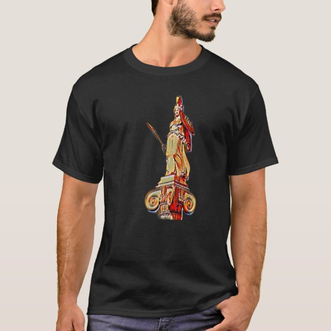 Camiseta Professor de Abstrato de Estátua Grego Aciente 21 (Frente)