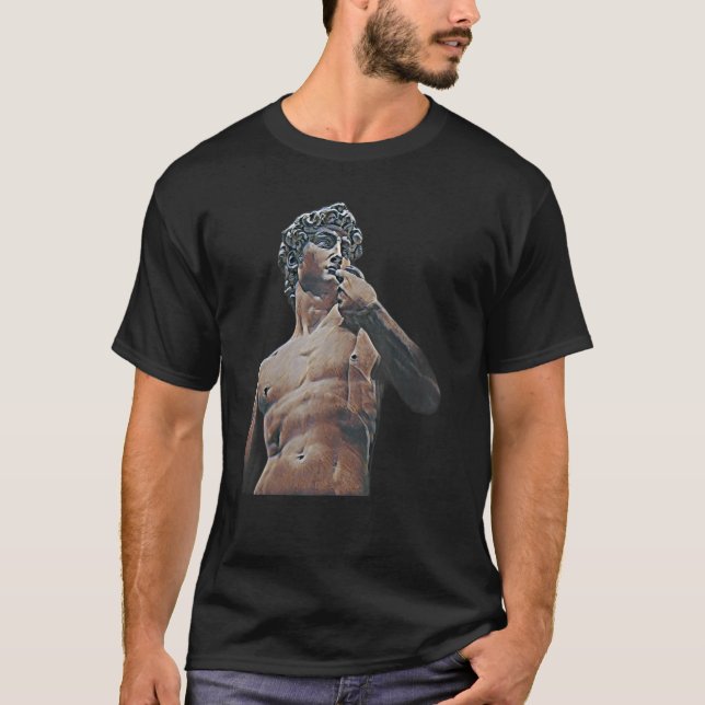 Camiseta Professor de Abstrato de Estátua Grego Aciente 35 (Frente)