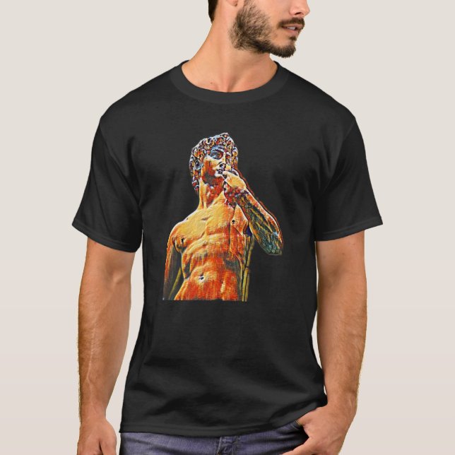 Camiseta Professor de Abstrato de Estátua Grego Aciente 56 (Frente)
