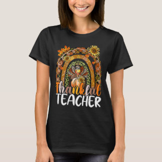 Camiseta Professor de Ação de Graças Retro Professor Grata 