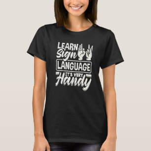Camiseta Professor de Alfabeto em Língua Americana de Sinai
