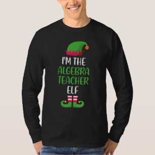 Camiseta Professor de Álgebra Elf Família de Natal em Campo