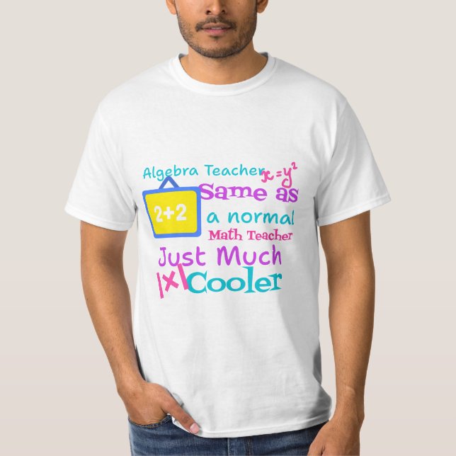 Camiseta Professor de álgebra igual a professor normal de m (Frente)