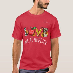 Camiseta Professor de Amor, Vida e Lápis Vermelho de Apple