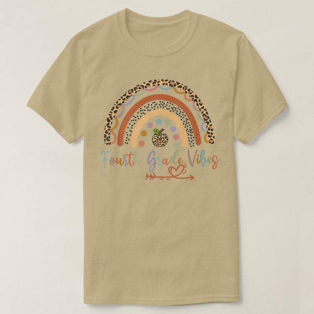 Camiseta Professor de Arco-Íris do 4º ano do 2º ano  (Frente do Design)