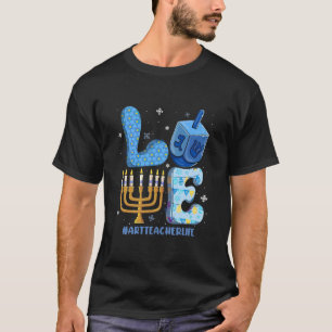 Camiseta Professor de ART Vida Adora Hanukkah Natal Jewish