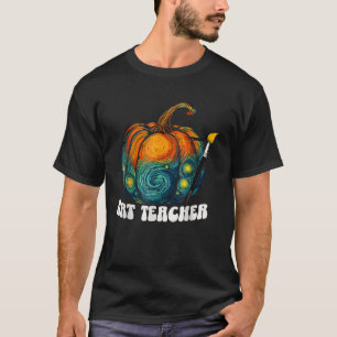 Camiseta Professor de Arte Abóbora Dia das Bruxas Noite Eng
