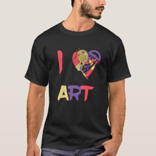 Camiseta Professor de Arte Eu Amo Artista Pintar Aluno Pinc