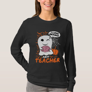 Camiseta Professor de Arte Fantasma Bonito Professor de Art