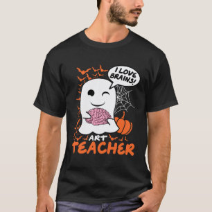 Camiseta Professor de Arte Fantasma Bonito Professor de Art