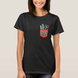 Camiseta Professor de Arte Fofo de Volta às Aulas no Bolso