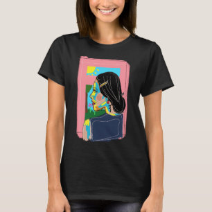 Camiseta Professor de Arte Gráfico Quic Moderno Colorida Vo