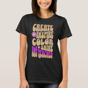 Camiseta Professor de arte retrô personalizado sempre inspi