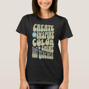 Camiseta Professor de arte retrô personalizado sempre inspi