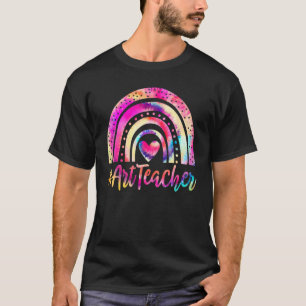 Camiseta Professor de Arte Tie Dye Arco-íris Volta às Aulas