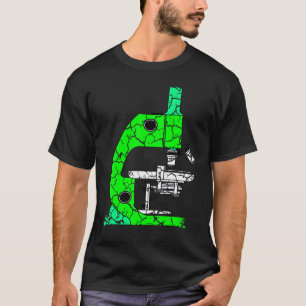 Camiseta Professor de Aula de Ciências com Microscópio Verd