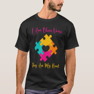 Camiseta Professor de Autismo Eu Sou a Voz Deles Eles São M