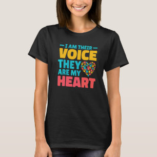 Camiseta Professor de Autismo Eu Sou a Voz Deles Eles São M