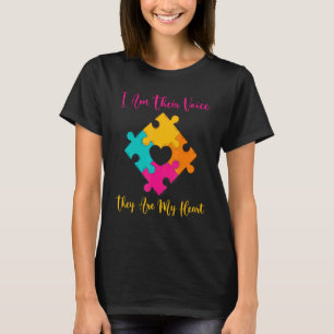 Camiseta Professor de Autismo Eu Sou a Voz Deles Eles São M