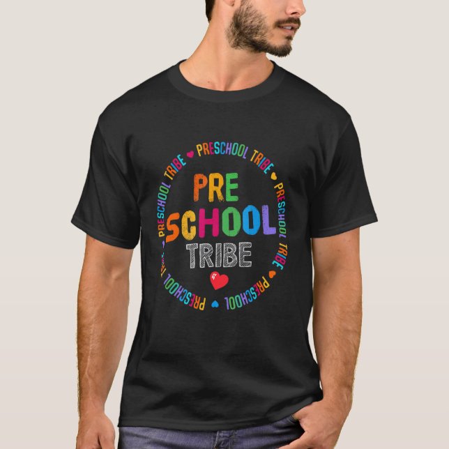 Camiseta Professor de Bela Tribo Pré-Escolar De Volta À Pri (Frente)