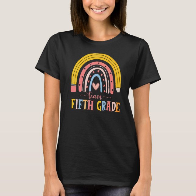 Camiseta Professor De Bicicleta De Arco-Íris De Quinto Grau (Frente)