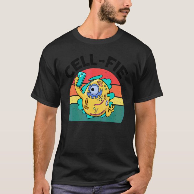 Camiseta Professor de Biologia  Célula Fie Célula Fie Selfi (Frente)