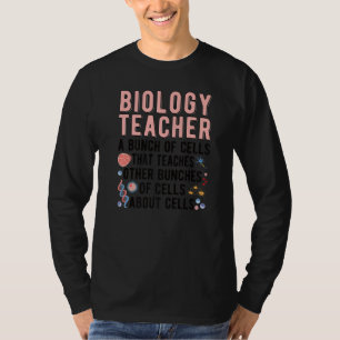 Camiseta Professor de Biologia Um Monte de Células Ensino d