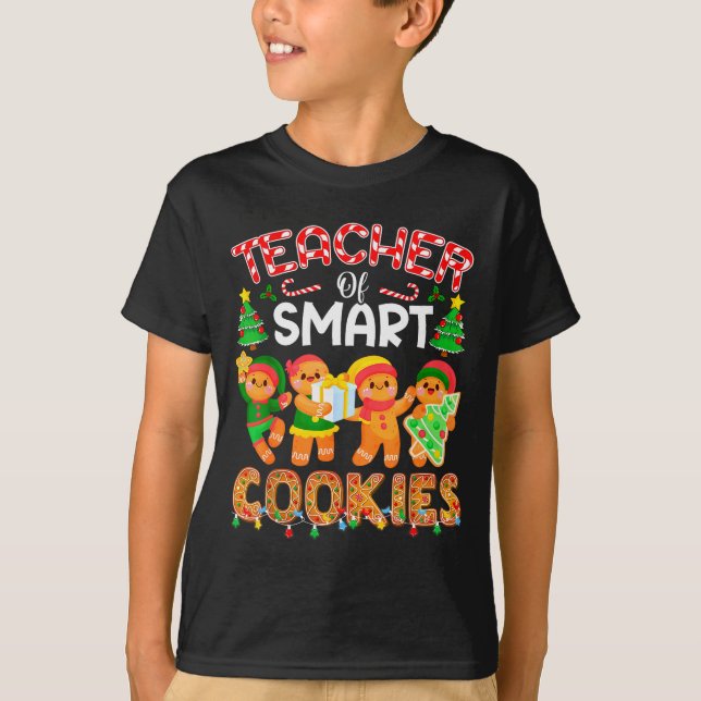 Camiseta Professor De Biscoitos Inteligentes Natal Gingerbr (Frente)