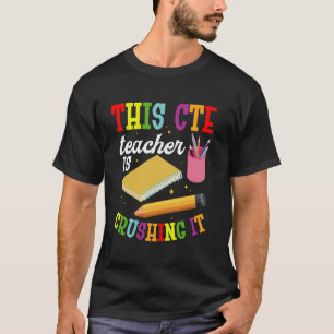 Camiseta Professor de Carreira Esmagando Educação Profissio