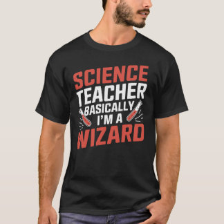 Camiseta Professor de Ciência basicamente sou um Mágico