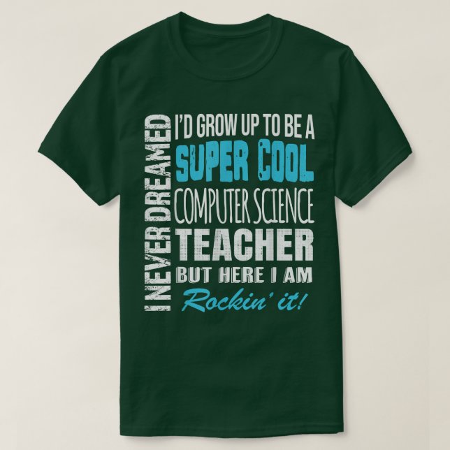 Camiseta Professor de Ciência da Computação Tshirt Engraçad (Frente do Design)