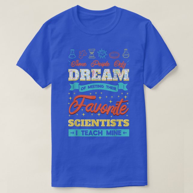 Camiseta Professor de Ciência Futuro Cientista Educador Esc (Frente do Design)