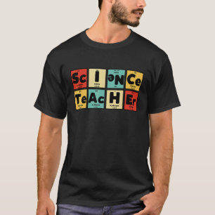 Camiseta Professor de Ciência Nerd Elementos da Tabela Peri