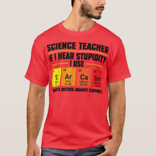 Camiseta Professor de ciência se eu ouvir a estupidez Ensin