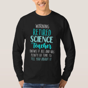 Camiseta Professor de Ciências Aposentado Aposentadoria Esc