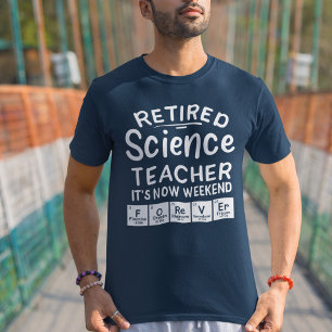 Camiseta Professor de Ciências Aposentado É Fim de Semana P