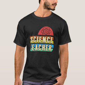 Camiseta Professor de Ciências Arco-Íris Retro Orgulho de F