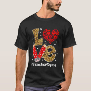 Camiseta Professor de Coração do Amor Xadrez do Esquadrão L