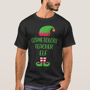 Camiseta Professor de Cosmetologia Elfo Natal Família Corre