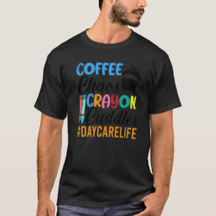 Camiseta Professor de Creche Café Caos Giz e Abraços Gr