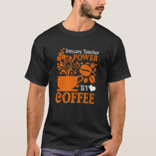 Camiseta Professor de Creche Café Cuidados Infantis Retro