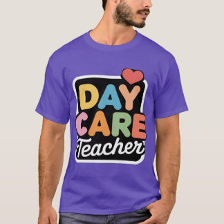 Camiseta Professor de creche fofo primeiro dia de aula Cuid