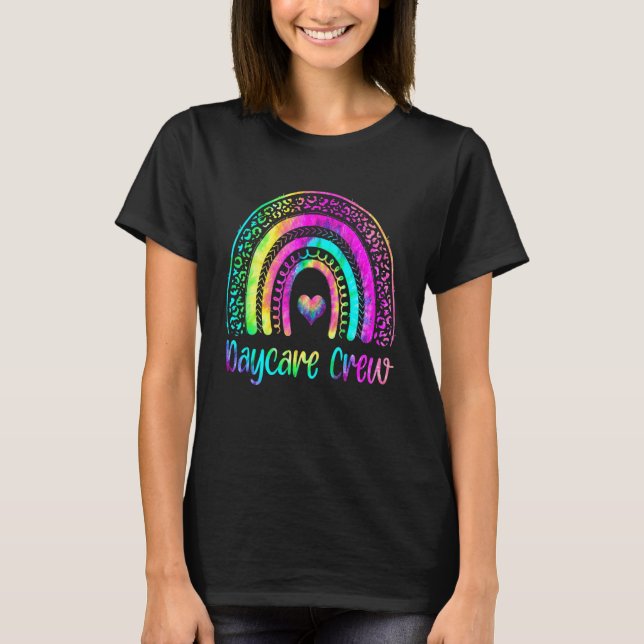 Camiseta Professor de Creche Tie Dye Arco-íris Provedor de  (Frente)