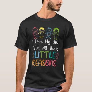 Camiseta Professor De Cuidados De Dia Eu Amo Meu Trabalho P