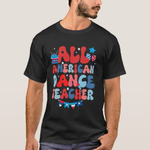 Camiseta Professor de Dança Americano Bandeira Americana 4
